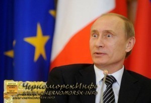 Путин Владимир Владимирович на площади Ленина в Симферополе...