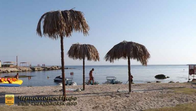 Пляж Крым Черноморское Рэбзик