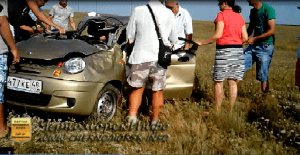 Нелепое дтп трасса Евпатория Черноморское 19.07.2014