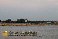 Вид на маяк который находится на раскопках древнего городища Калос - Лимен
