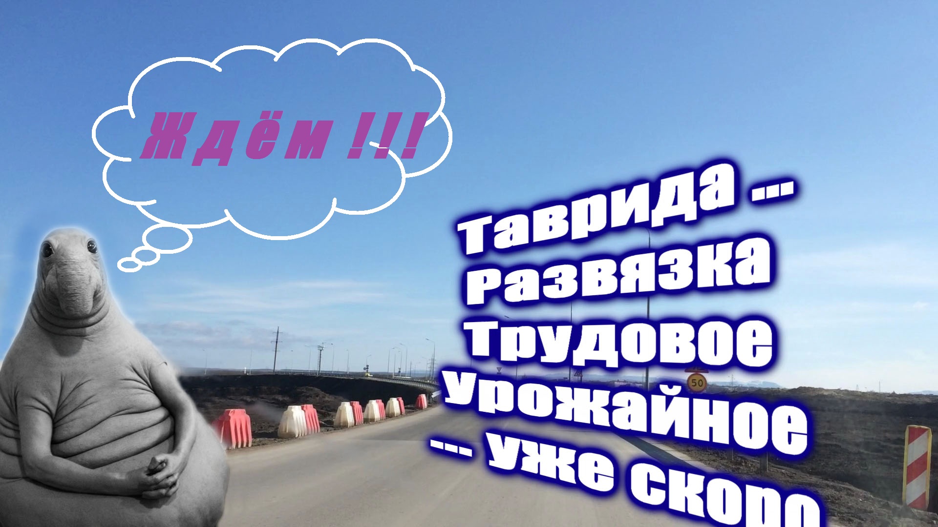 Главный участок трассы Таврида Развязка Трудовое Урожайное